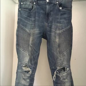 Ripped Stacked Skinny Jeans